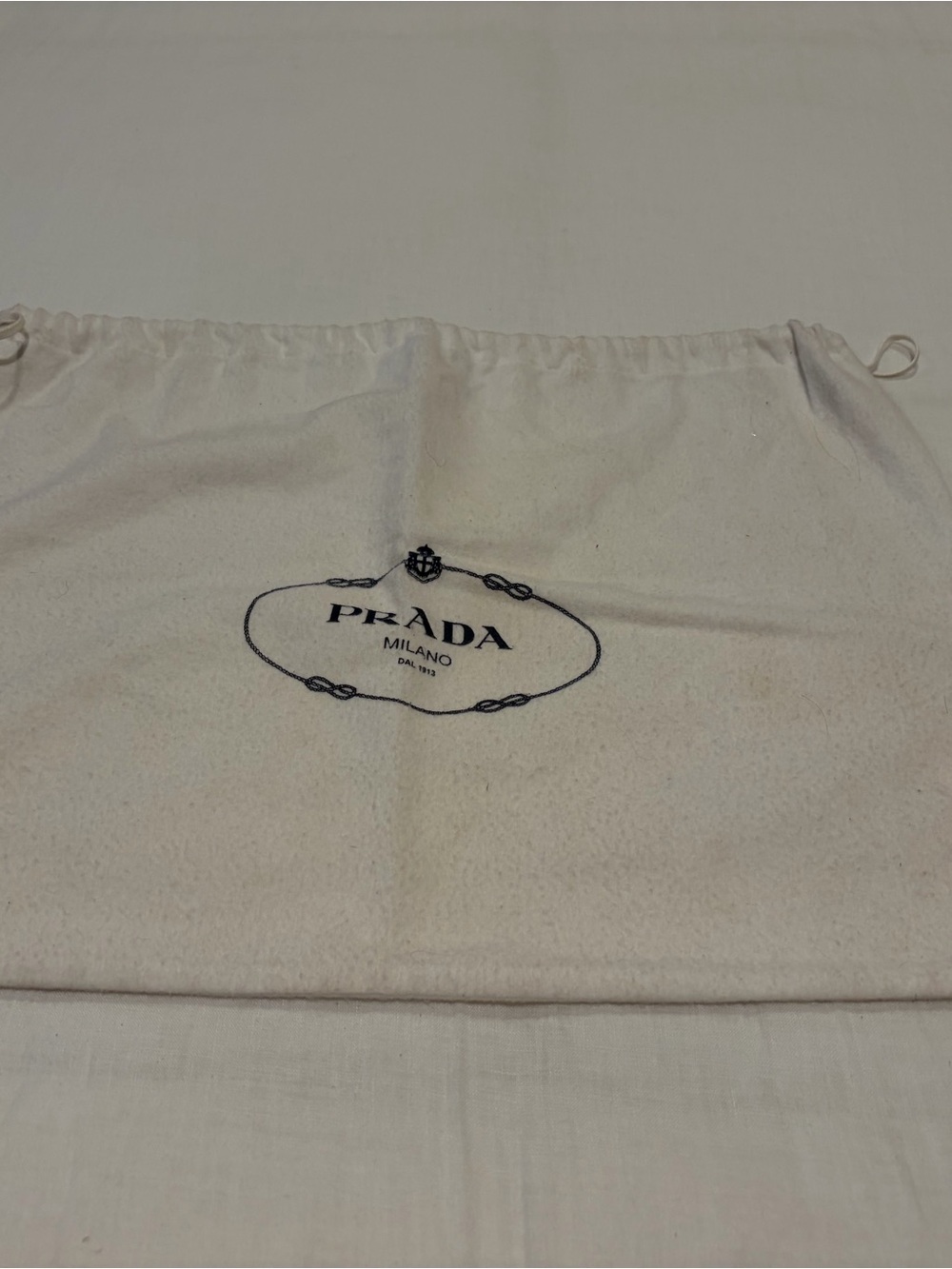 Prada Cream and Black Hobo Bag Dust Cover